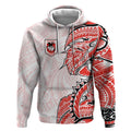 St George Illawarra Dragons Hoodie Polynesian Tribal Tattoo Pacific Sport Art