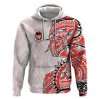 St George Illawarra Dragons Hoodie Polynesian Tribal Tattoo Pacific Sport Art