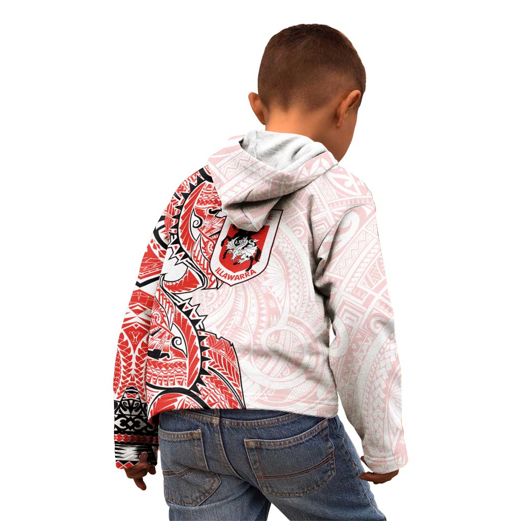 St George Illawarra Dragons Kid Hoodie Polynesian Tribal Tattoo Pacific Sport Art