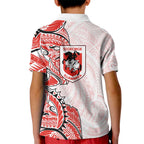 St George Illawarra Dragons Kid Polo Shirt Polynesian Tribal Tattoo Pacific Sport Art