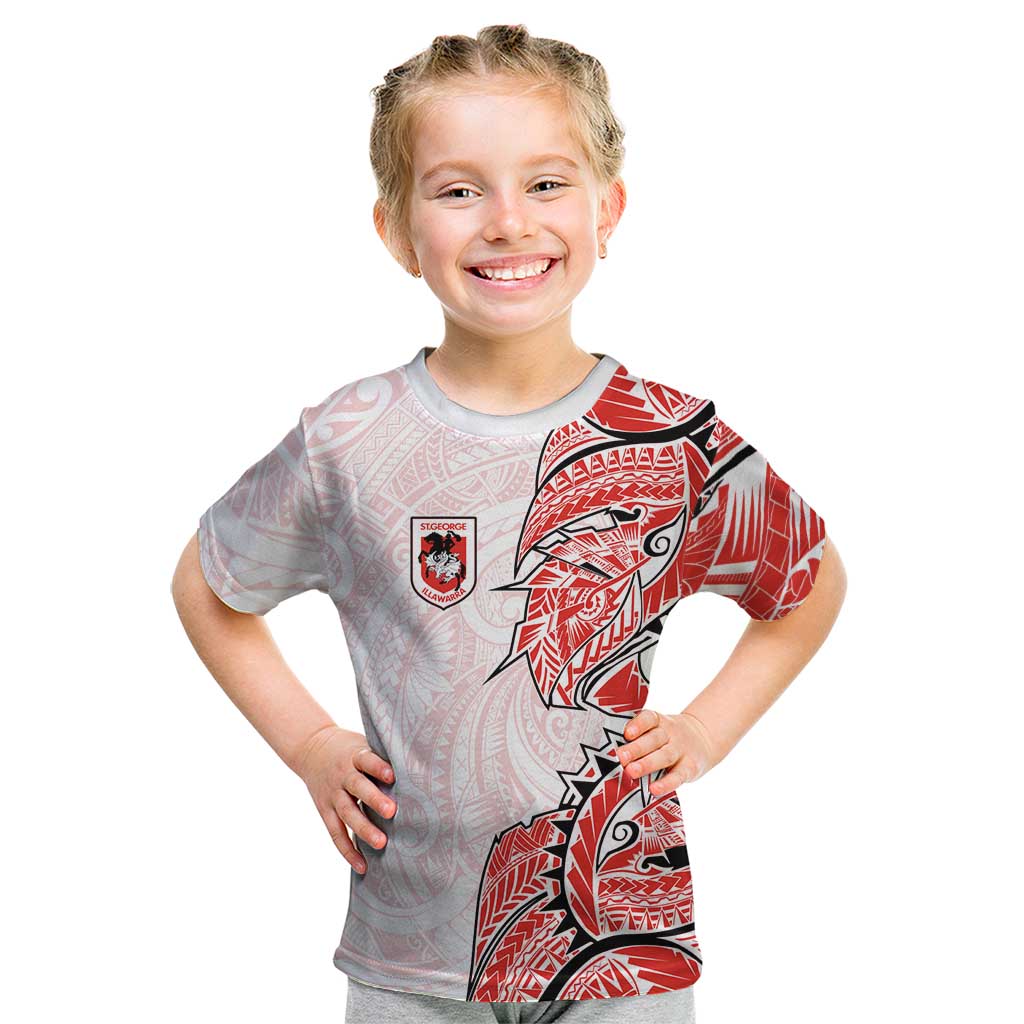 St George Illawarra Dragons Kid T Shirt Polynesian Tribal Tattoo Pacific Sport Art
