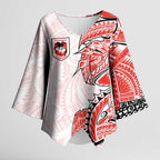 St George Illawarra Dragons Kimono Sleeve Blouse Polynesian Tribal Tattoo Pacific Sport Art