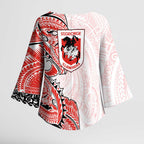 St George Illawarra Dragons Kimono Sleeve Blouse Polynesian Tribal Tattoo Pacific Sport Art
