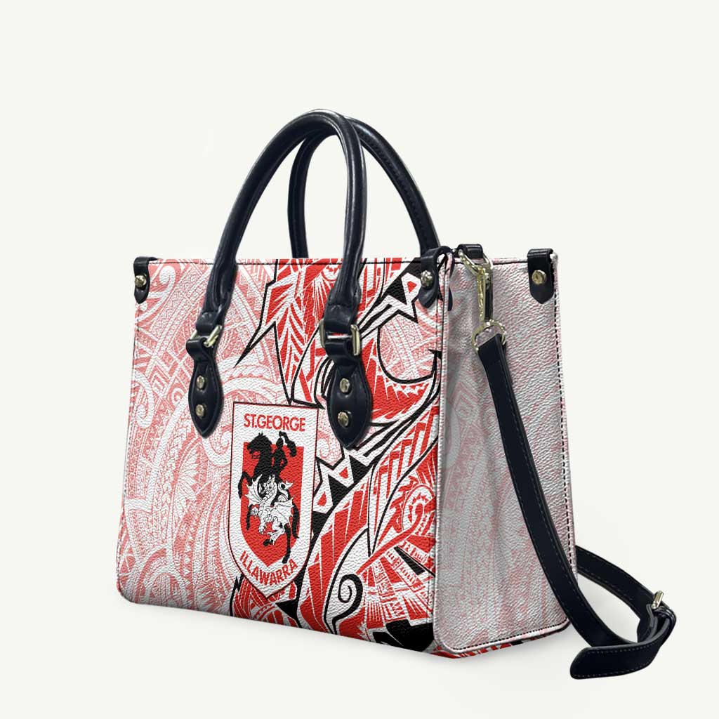St George Illawarra Dragons Leather Bag Polynesian Tribal Tattoo Pacific Sport Art