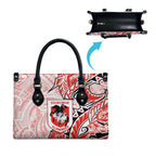 St George Illawarra Dragons Leather Bag Polynesian Tribal Tattoo Pacific Sport Art