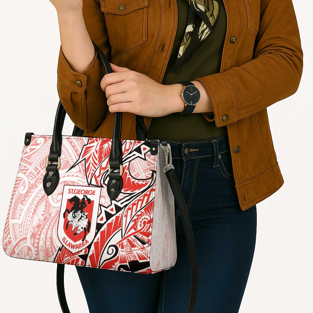 St George Illawarra Dragons Leather Bag Polynesian Tribal Tattoo Pacific Sport Art