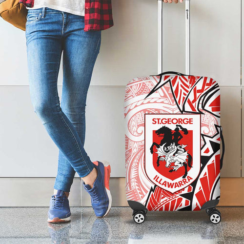 St George Illawarra Dragons Luggage Cover Polynesian Tribal Tattoo Pacific Sport Art