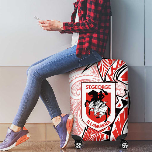 St George Illawarra Dragons Luggage Cover Polynesian Tribal Tattoo Pacific Sport Art