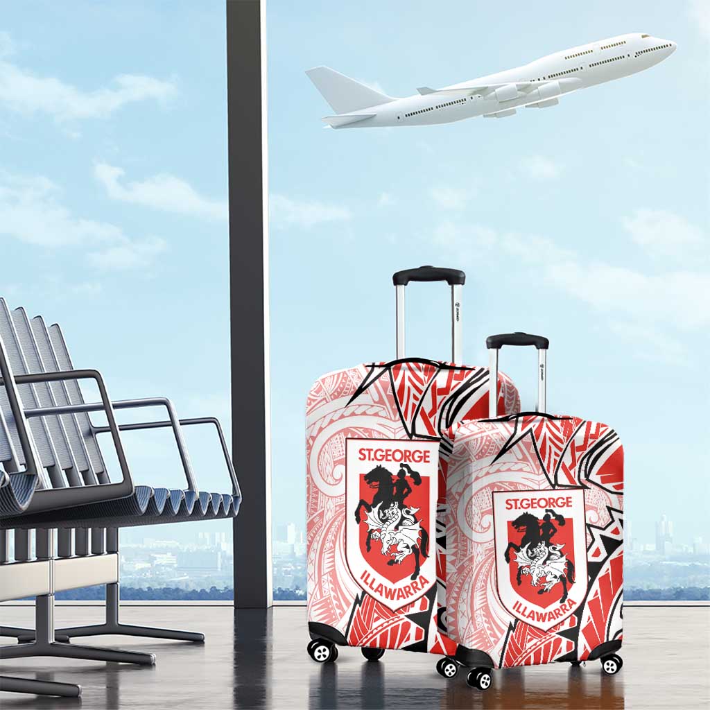 St George Illawarra Dragons Luggage Cover Polynesian Tribal Tattoo Pacific Sport Art