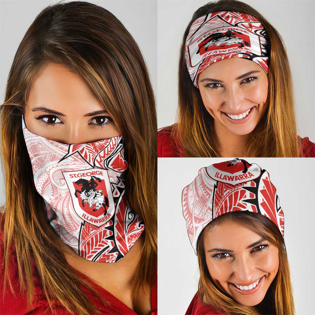 St George Illawarra Dragons Neck Gaiter Polynesian Tribal Tattoo Pacific Sport Art