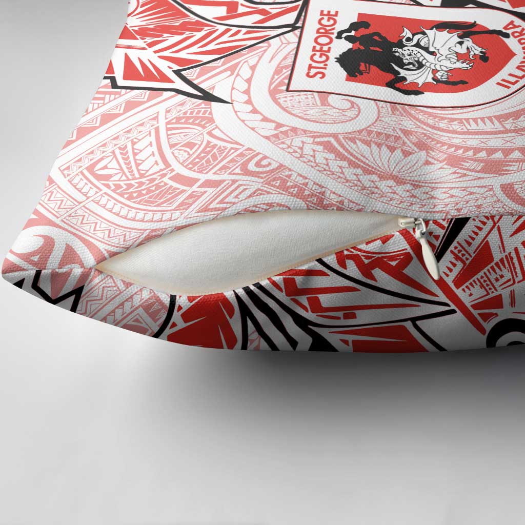 St George Illawarra Dragons Pillow Cover Polynesian Tribal Tattoo Pacific Sport Art