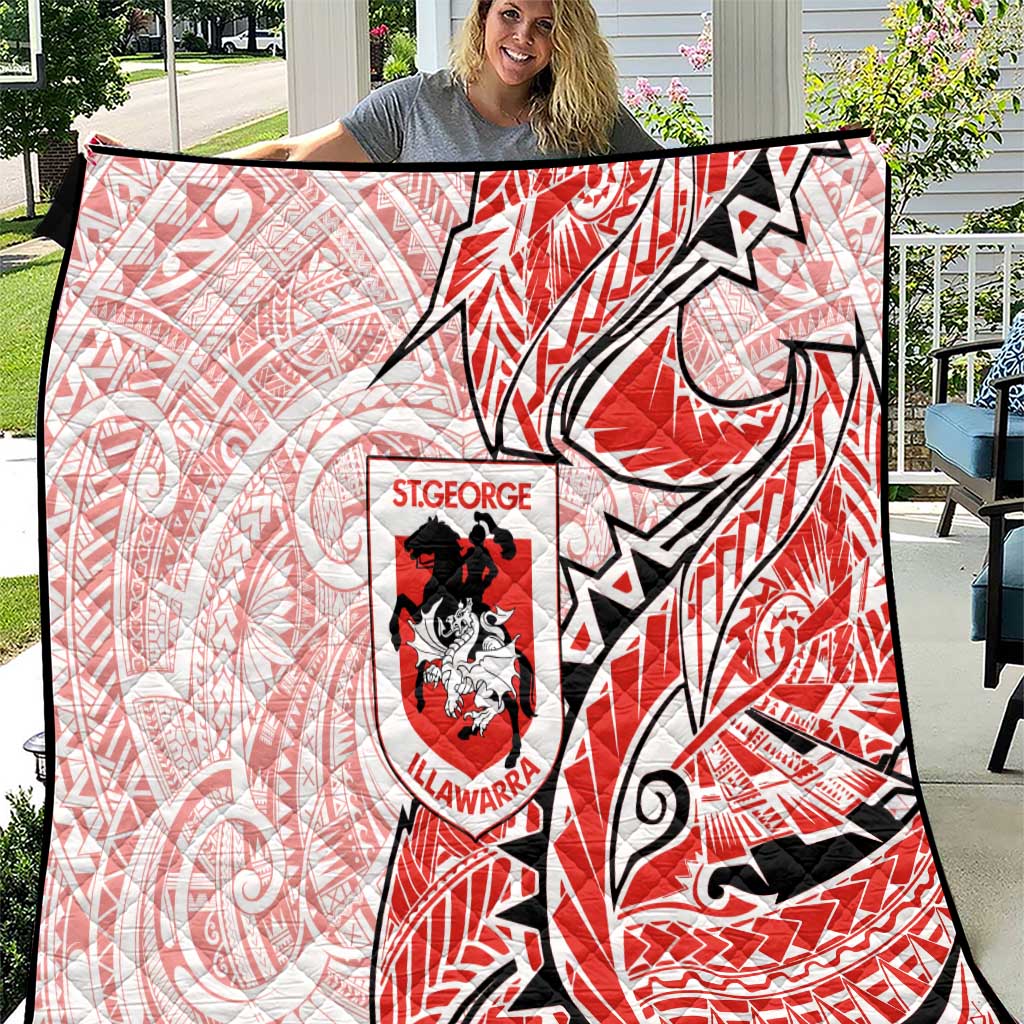 St George Illawarra Dragons Quilt Polynesian Tribal Tattoo Pacific Sport Art