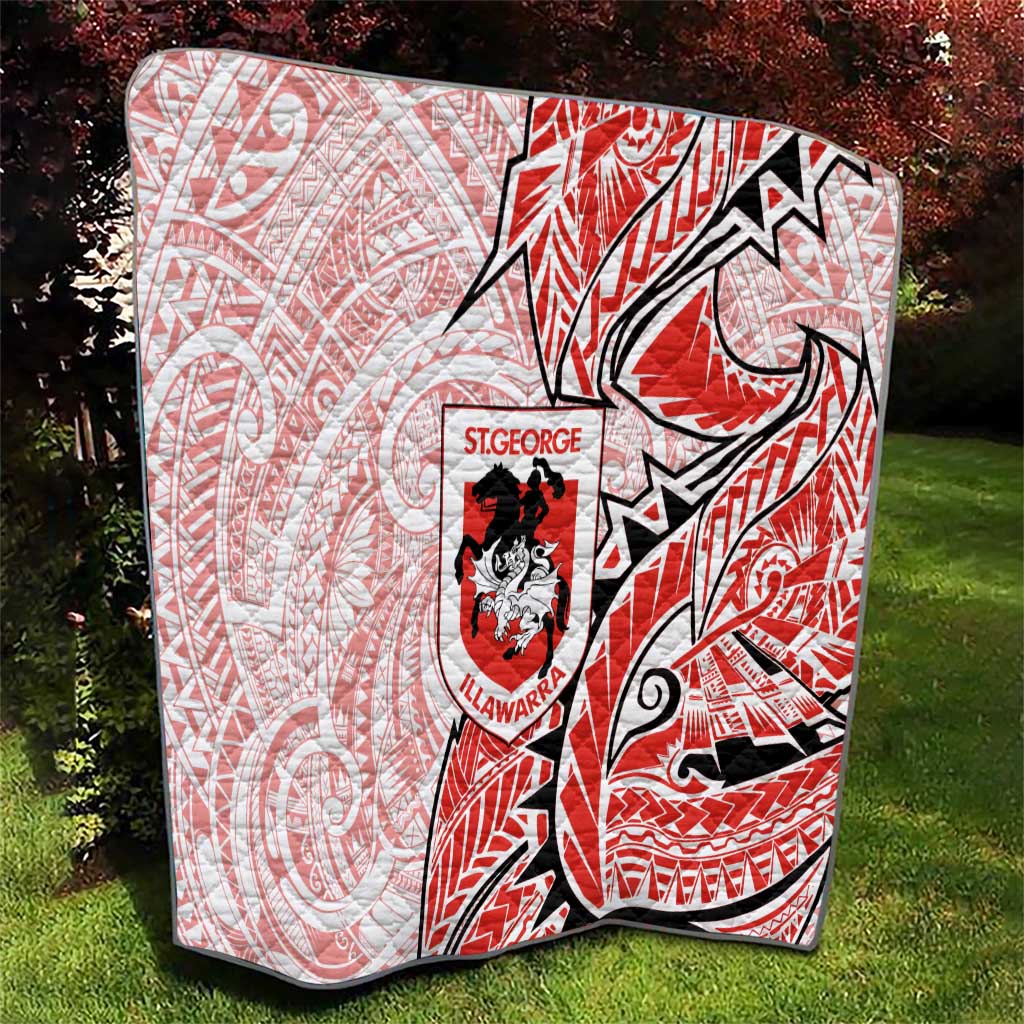 St George Illawarra Dragons Quilt Polynesian Tribal Tattoo Pacific Sport Art
