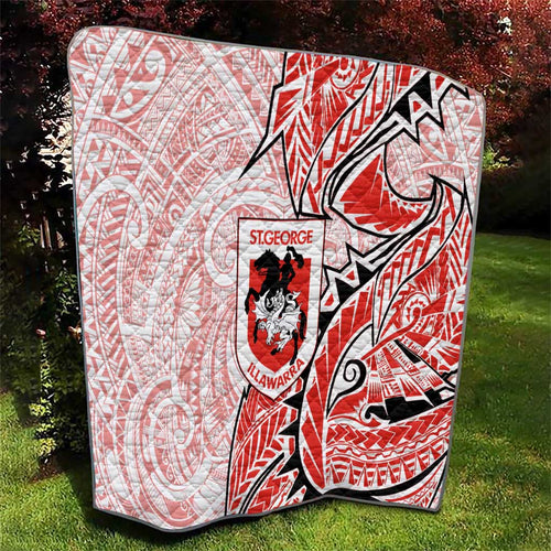 St George Illawarra Dragons Quilt Polynesian Tribal Tattoo Pacific Sport Art