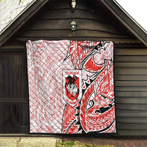 St George Illawarra Dragons Quilt Polynesian Tribal Tattoo Pacific Sport Art