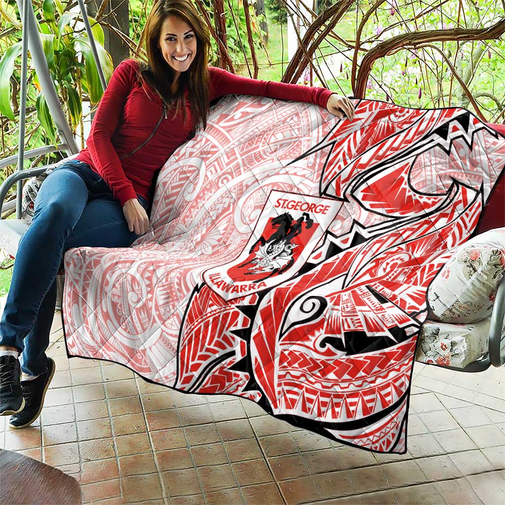 St George Illawarra Dragons Quilt Polynesian Tribal Tattoo Pacific Sport Art