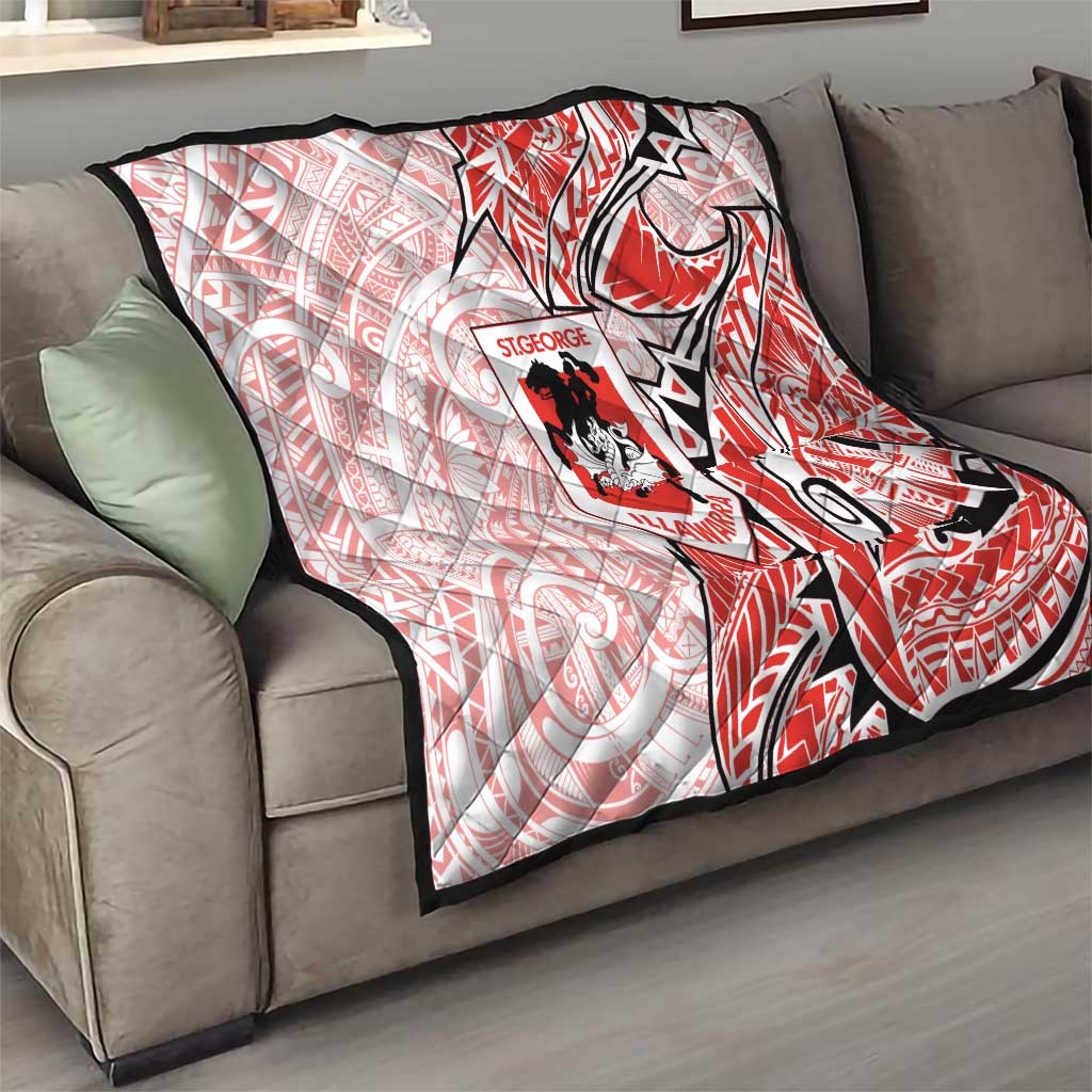St George Illawarra Dragons Quilt Polynesian Tribal Tattoo Pacific Sport Art
