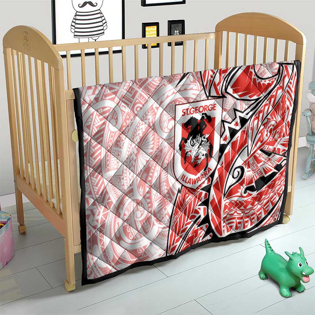 St George Illawarra Dragons Quilt Polynesian Tribal Tattoo Pacific Sport Art