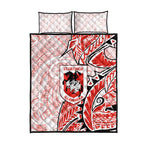 St George Illawarra Dragons Quilt Bed Set Polynesian Tribal Tattoo Pacific Sport Art