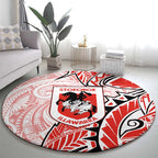 St George Illawarra Dragons Round Carpet Polynesian Tribal Tattoo Pacific Sport Art