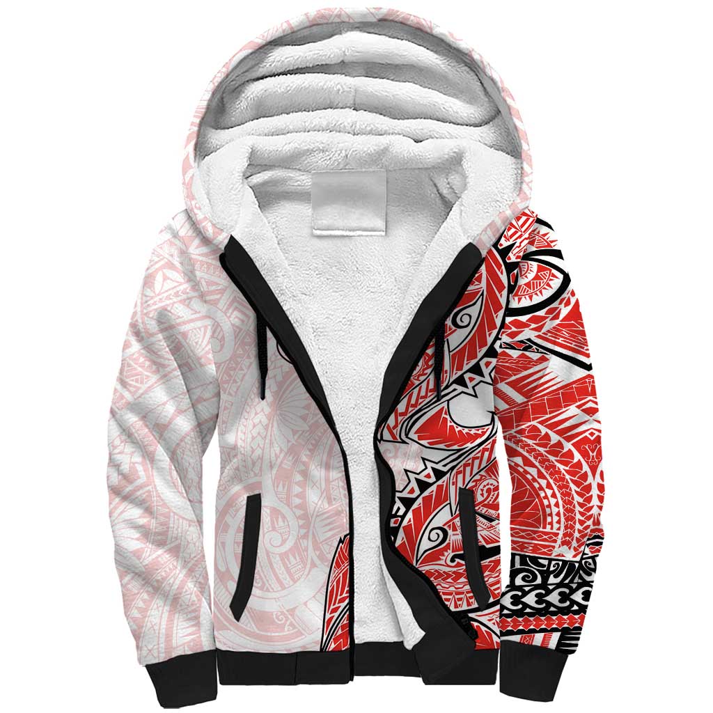 St George Illawarra Dragons Sherpa Hoodie Polynesian Tribal Tattoo Pacific Sport Art