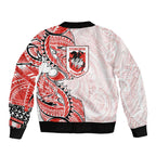 St George Illawarra Dragons Sleeve Zip Bomber Jacket Polynesian Tribal Tattoo Pacific Sport Art