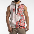 St George Illawarra Dragons Sleeveless Hoodie Polynesian Tribal Tattoo Pacific Sport Art