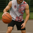 St George Illawarra Dragons Sleeveless Hoodie Polynesian Tribal Tattoo Pacific Sport Art