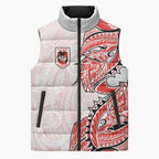 St George Illawarra Dragons Sleeveless Puffer Jacket Polynesian Tribal Tattoo Pacific Sport Art