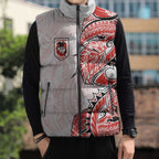 St George Illawarra Dragons Sleeveless Puffer Jacket Polynesian Tribal Tattoo Pacific Sport Art