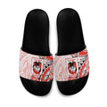 St George Illawarra Dragons Slide Sandals Polynesian Tribal Tattoo Pacific Sport Art