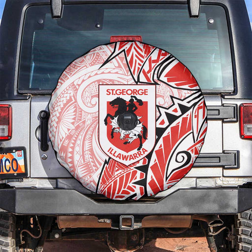 St George Illawarra Dragons Spare Tire Cover Polynesian Tribal Tattoo Pacific Sport Art