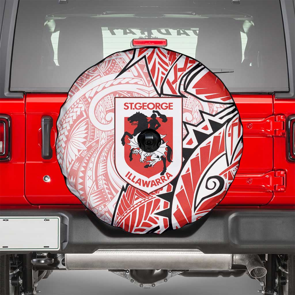 St George Illawarra Dragons Spare Tire Cover Polynesian Tribal Tattoo Pacific Sport Art