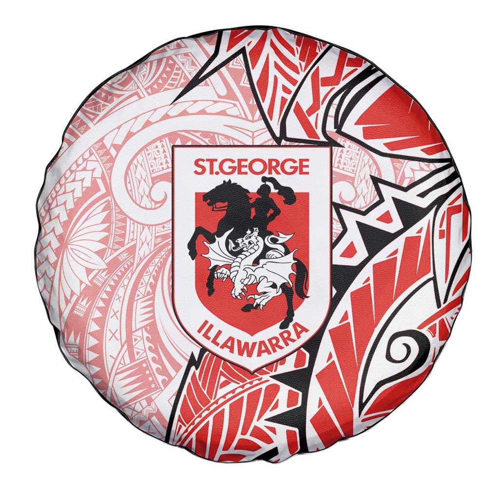St George Illawarra Dragons Spare Tire Cover Polynesian Tribal Tattoo Pacific Sport Art