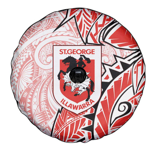 St George Illawarra Dragons Spare Tire Cover Polynesian Tribal Tattoo Pacific Sport Art