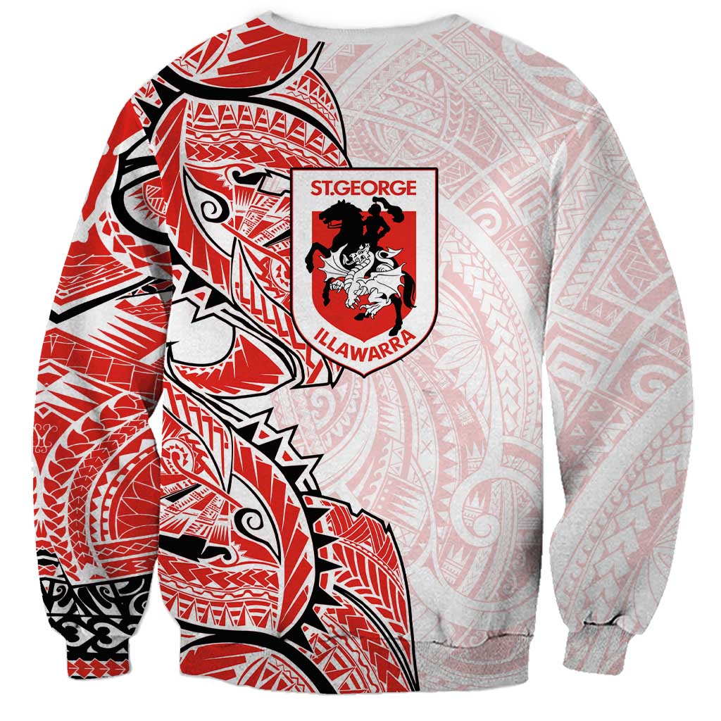 St George Illawarra Dragons Sweatshirt Polynesian Tribal Tattoo Pacific Sport Art