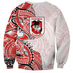 St George Illawarra Dragons Sweatshirt Polynesian Tribal Tattoo Pacific Sport Art