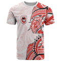 St George Illawarra Dragons T Shirt Polynesian Tribal Tattoo Pacific Sport Art