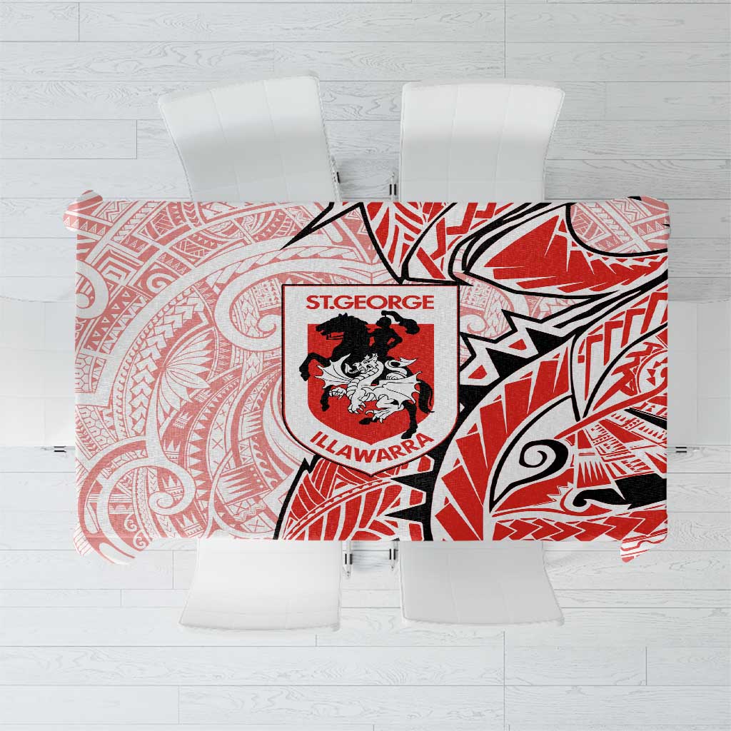 St George Illawarra Dragons Tablecloth Polynesian Tribal Tattoo Pacific Sport Art