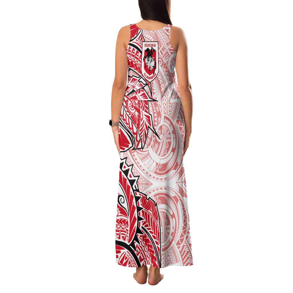 St George Illawarra Dragons Tank Maxi Dress Polynesian Tribal Tattoo Pacific Sport Art