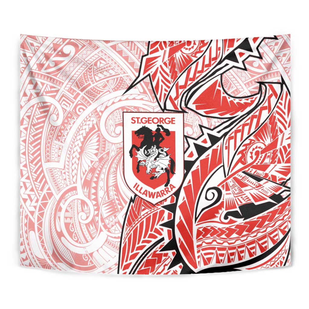 St George Illawarra Dragons Tapestry Polynesian Tribal Tattoo Pacific Sport Art