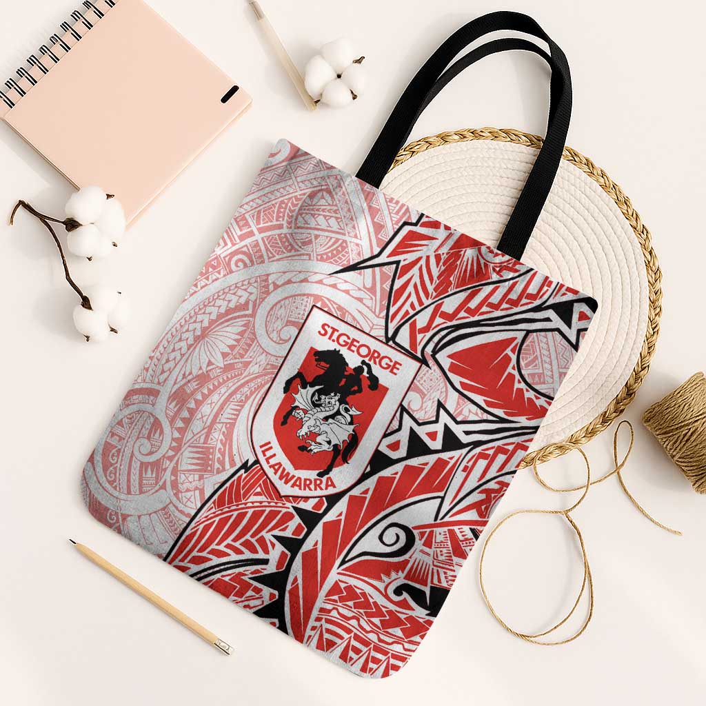 St George Illawarra Dragons Tote Bag Polynesian Tribal Tattoo Pacific Sport Art