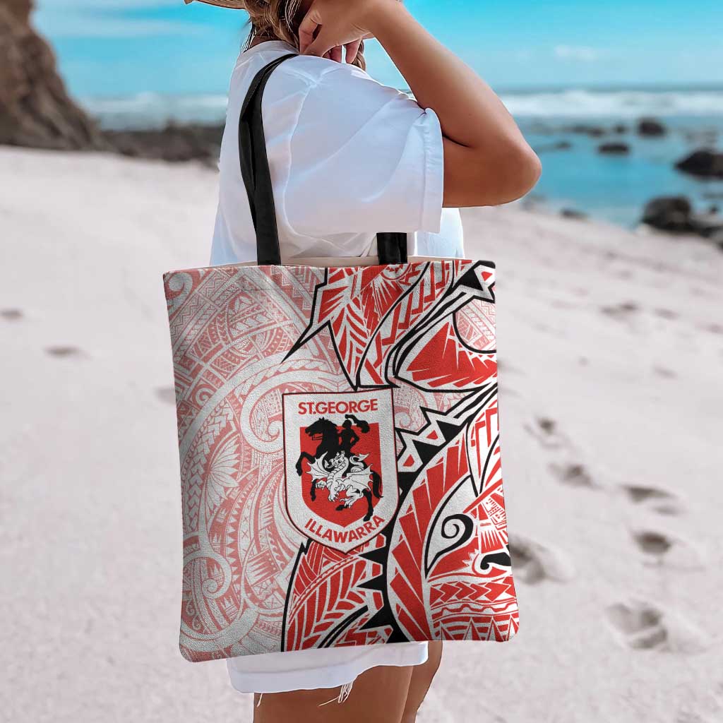 St George Illawarra Dragons Tote Bag Polynesian Tribal Tattoo Pacific Sport Art