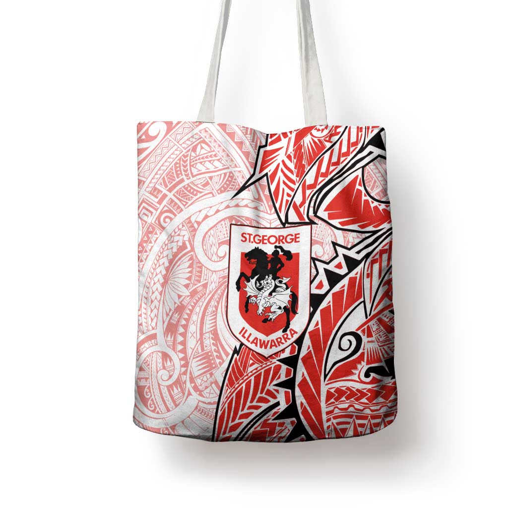 St George Illawarra Dragons Tote Bag Polynesian Tribal Tattoo Pacific Sport Art