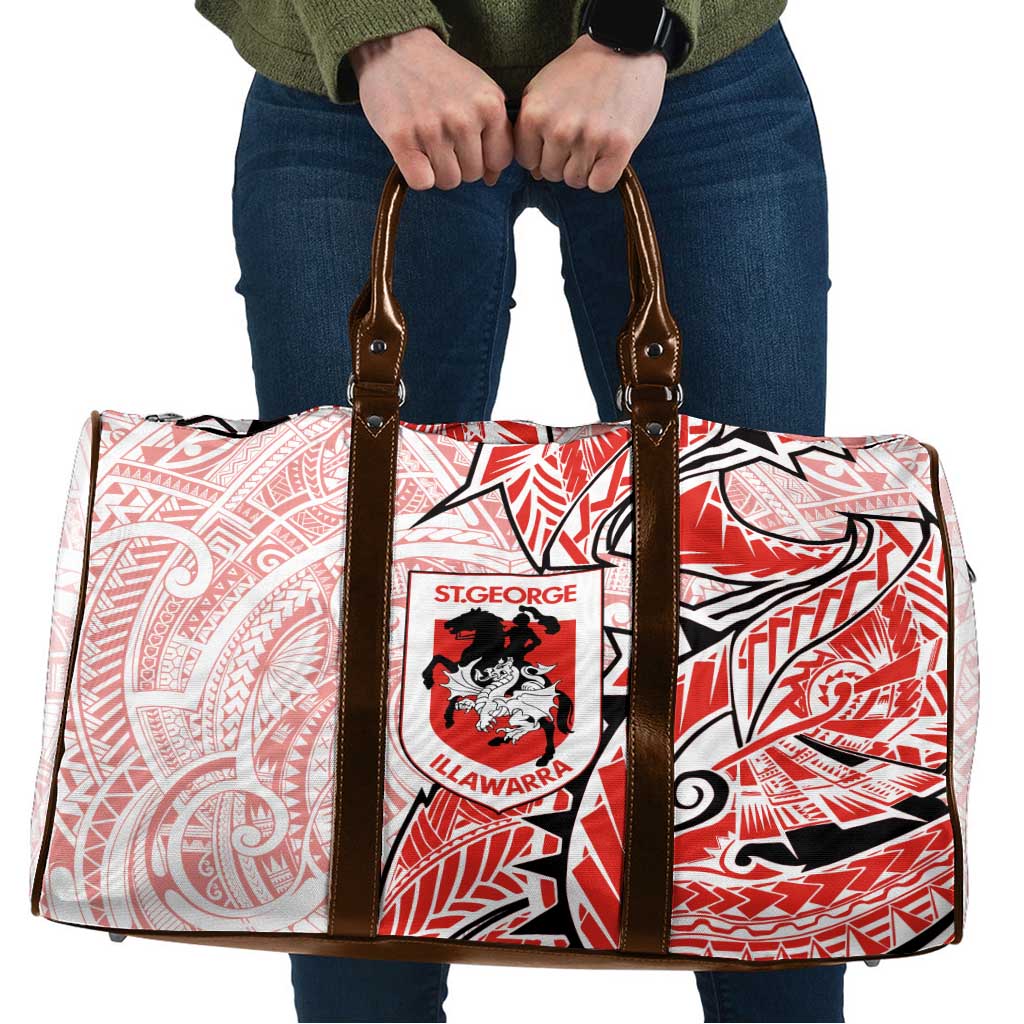 St George Illawarra Dragons Travel Bag Polynesian Tribal Tattoo Pacific Sport Art