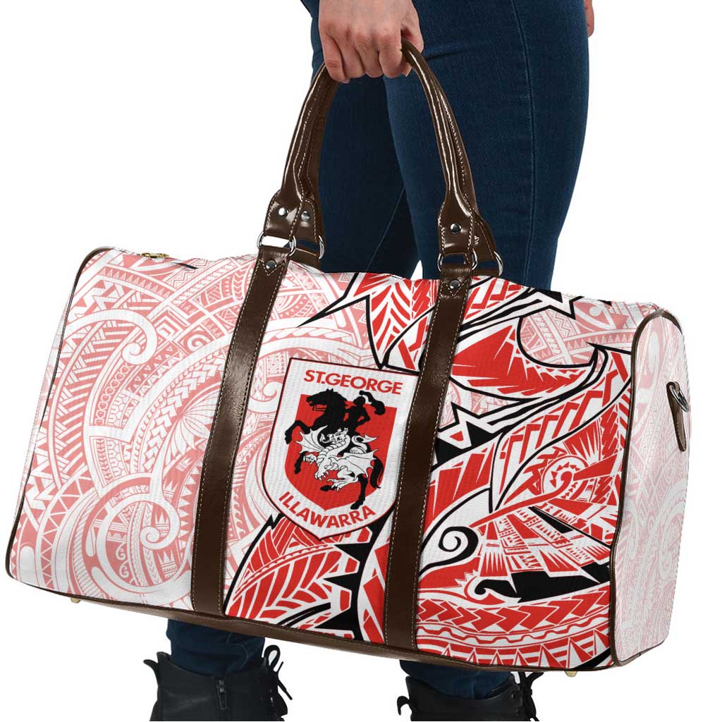 St George Illawarra Dragons Travel Bag Polynesian Tribal Tattoo Pacific Sport Art