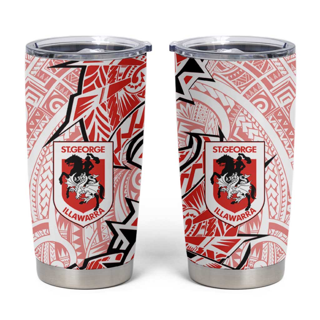 St George Illawarra Dragons Tumbler Cup Polynesian Tribal Tattoo Pacific Sport Art