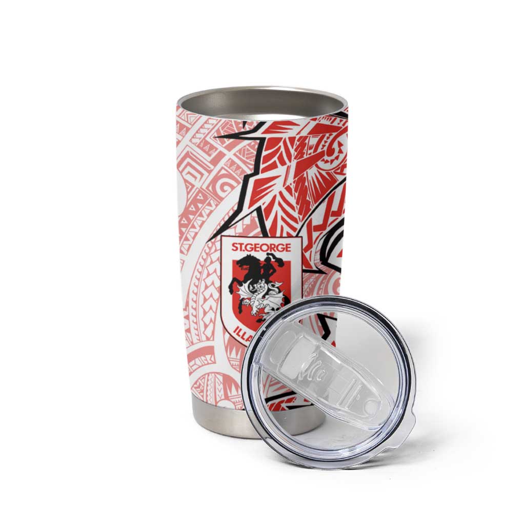 St George Illawarra Dragons Tumbler Cup Polynesian Tribal Tattoo Pacific Sport Art