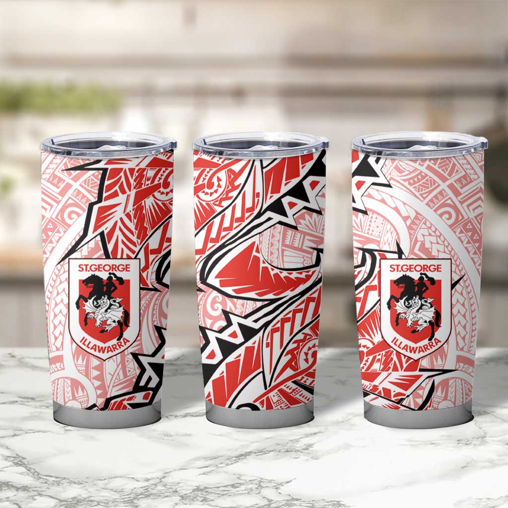 St George Illawarra Dragons Tumbler Cup Polynesian Tribal Tattoo Pacific Sport Art