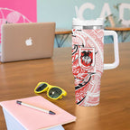 St George Illawarra Dragons Tumbler With Handle Polynesian Tribal Tattoo Pacific Sport Art